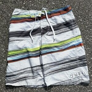 O'Neill Striped Board Shorts Mens Size 30 Surf Swim Trunks Multicolor